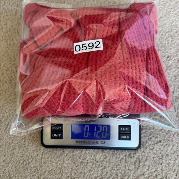 We The Free By Free People Red Waffle Knit Cowl Neck Tunic Top Womens S - Picture 9 of 9